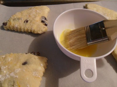 Dried Cherry Orange Scones with Orange Glaze
