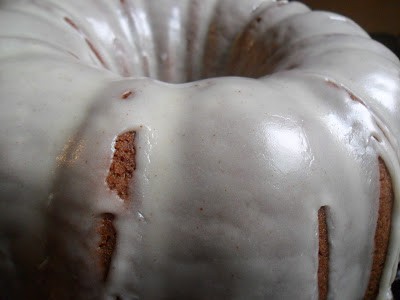 Banana Bundt Cake with Maple Rum Butter Glaze