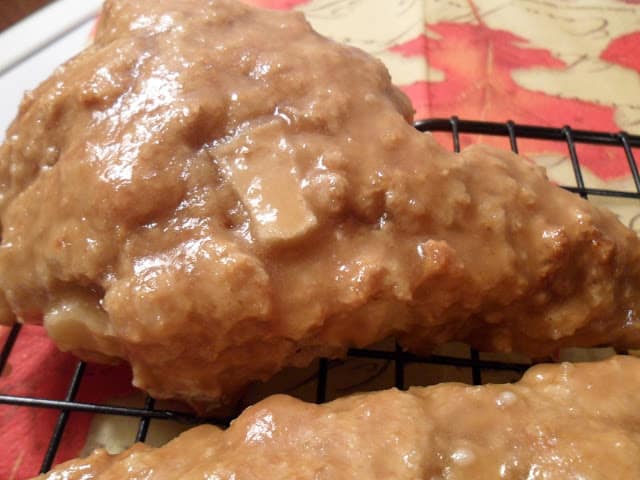 Apple Oatmeal Scones with Caramel Glaze apple oatmeal