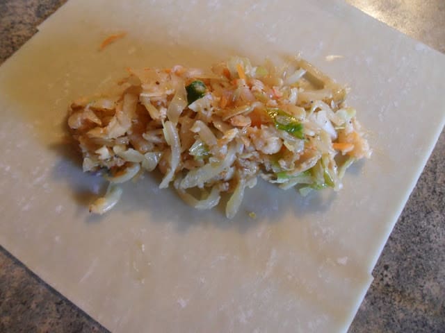 Egg Roll Wrapper with Shrimp Filling shrimp egg