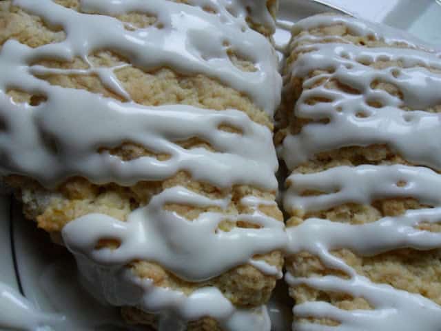 Lemon Cream Pomegranate Scones with Lemon Glaze lemon cream
