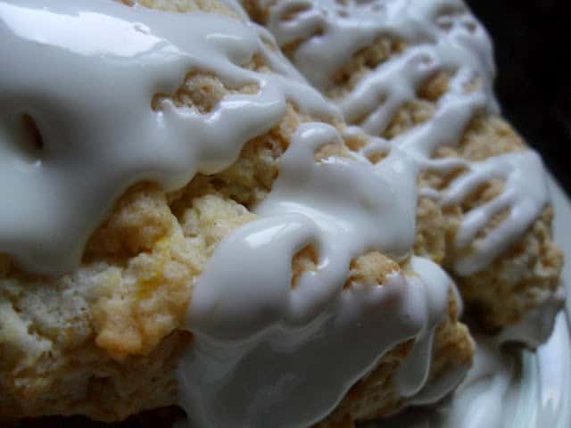Lemon Cream Pomegranate Scones with Lemon Glaze lemon creeam
