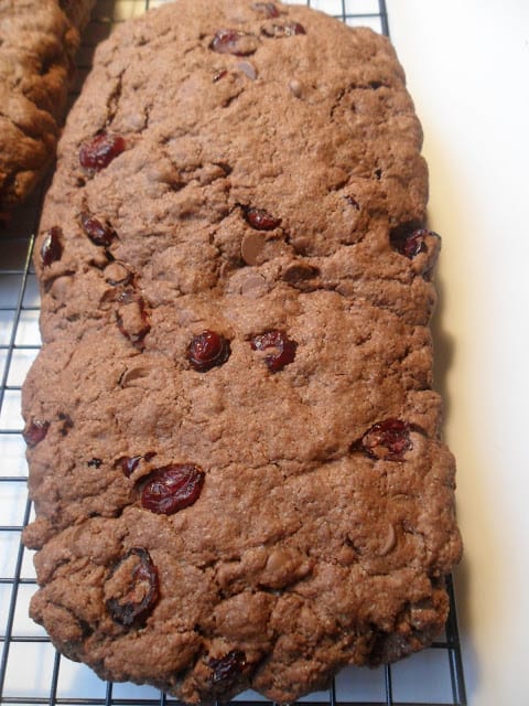 Chocolate Chocolate Chip Cranberry Biscotti chocolate chip cranberry