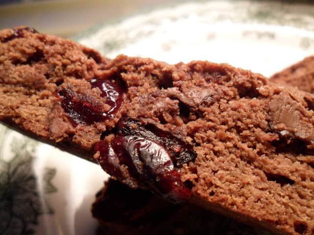 Chocolate Chocolate Chip Cranberry Biscotti chocolate chip cranberry