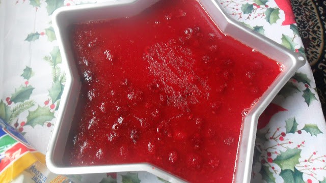 Raspberry Jello Salad with Marshmallow Drizzle raspberry