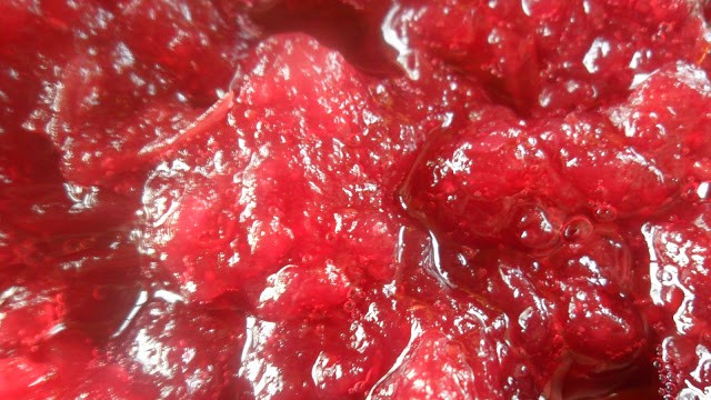 Boozy Raspberry Cranberry Sauce