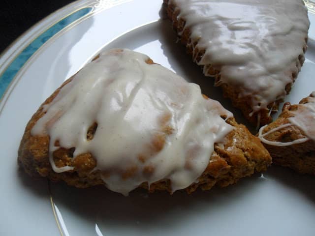Gingerbread Scones with Maple Glaze