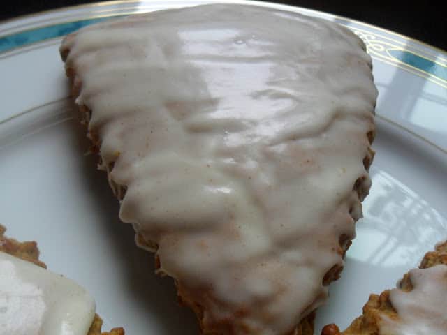 Gingerbread Scones with Maple Glaze