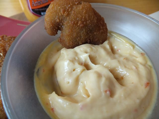 Crouton Coated, Beer Battered Mushrooms