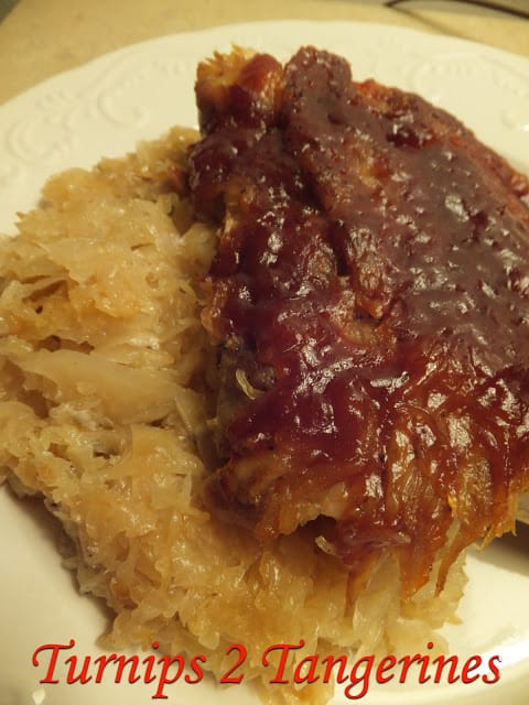 Oven BBQ Baby Back Ribs with Kraut oven bbq