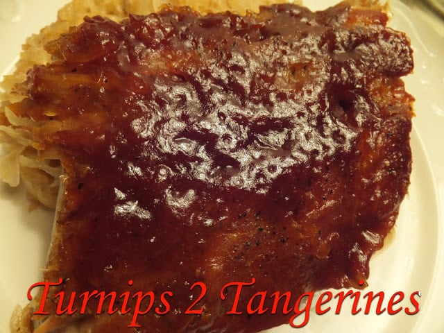 Oven BBQ Baby Back Ribs with Kraut