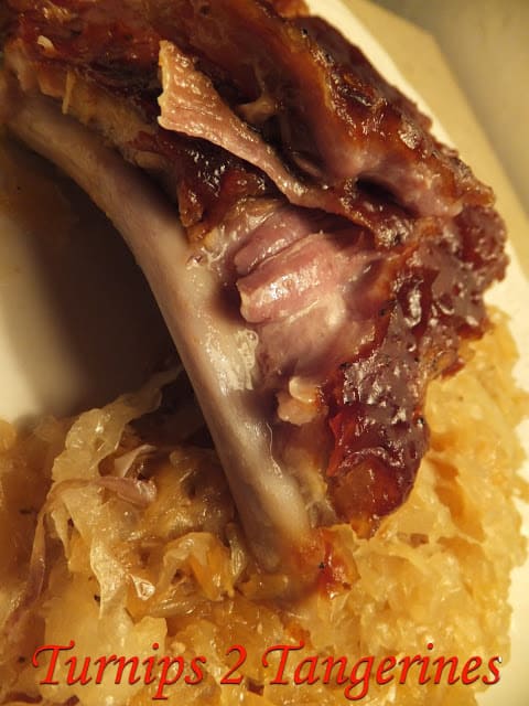Oven BBQ Baby Back Ribs with Kraut