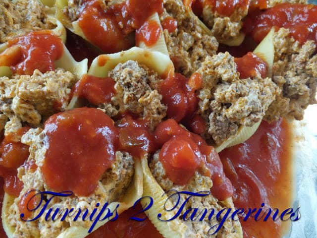 Tacos in Pasta Shells tacos in pasta