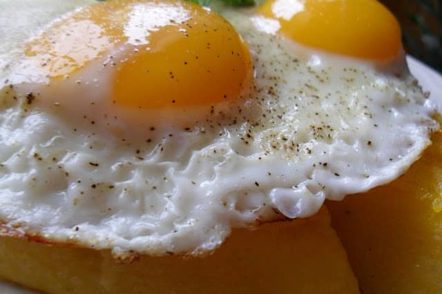 Grilled Polenta with Sunny-side Up Eggs