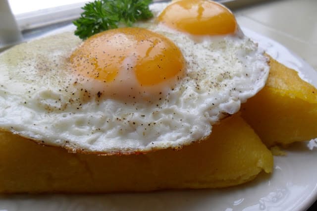 Grilled Polenta with Sunny-side Up Eggs grilled polenta