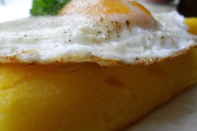 Grilled Polenta with Sunny-side Up Eggs