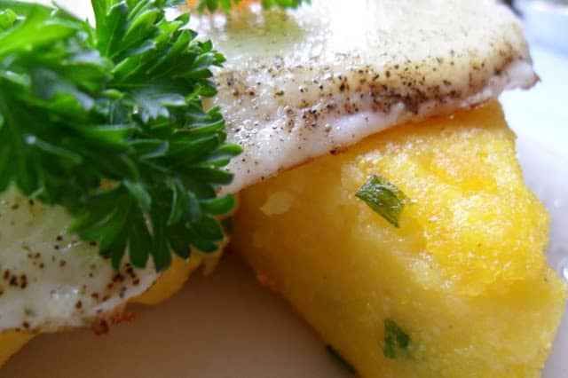 Grilled Polenta with Sunny Side-up Eggs grilled polenta