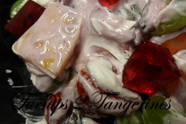 Fruit Salad Tossed with Noosa Yogurt fruit salad tossed