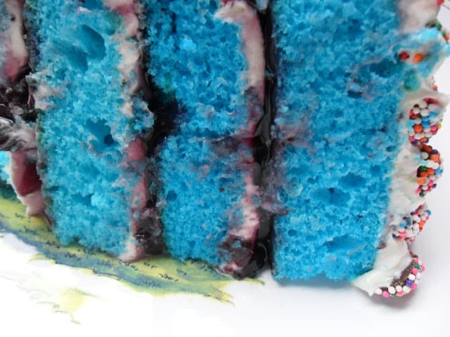 Blueberry Cake Studded with Candies