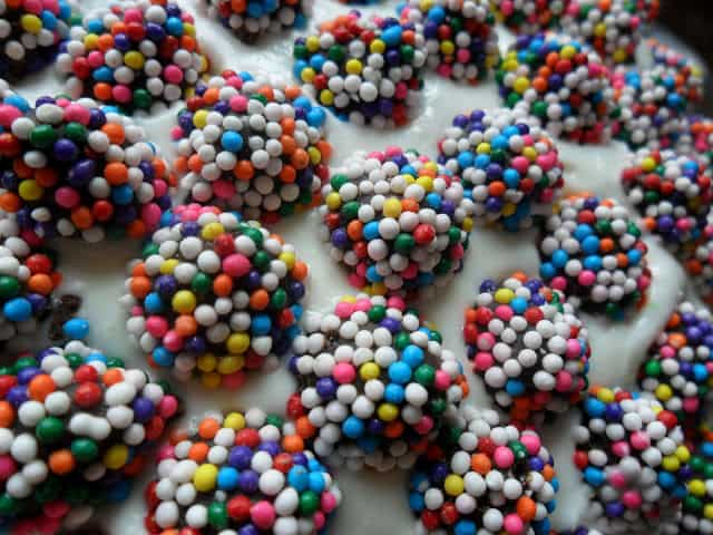 Blueberry Cake Studded with Candies