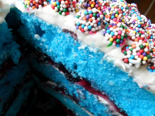 Blueberry Cake Studded with Candies blueberry cake