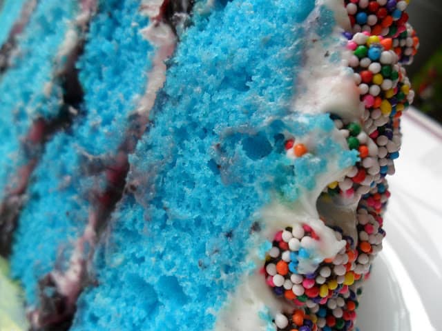 Blueberry Cake Studded with Candies blueberry cake