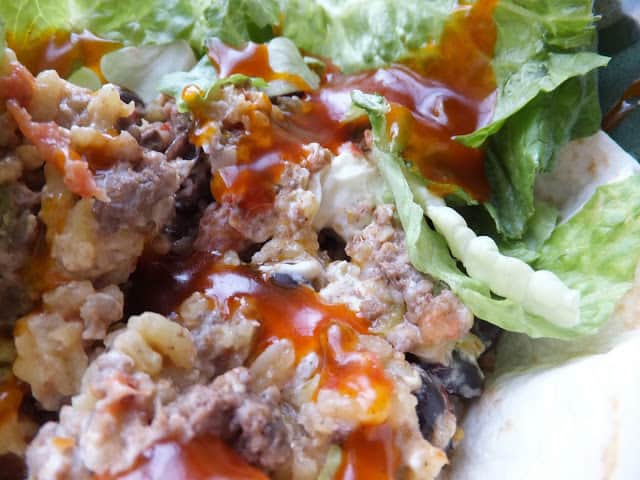Taco Salad in a Baked Tortilla Shell taco salad