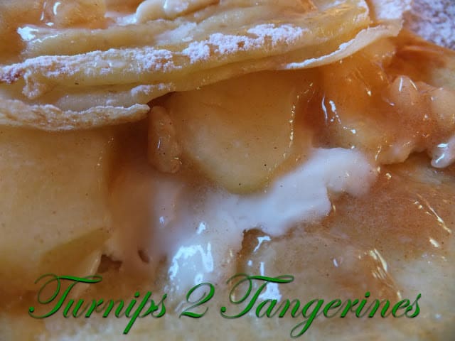 Sourdough Crepes with Brie and Fried Apples sourdough crepes