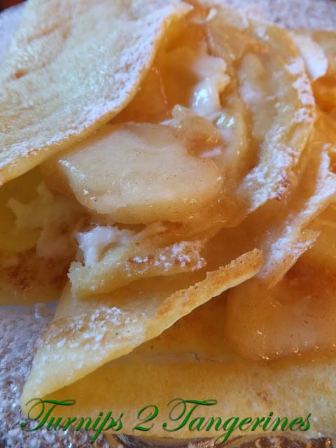 Sourdough Crepes with Brie and Fried Apples
