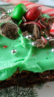 Chocolate Mint Brownies with Peppermint Frosting chocolate mint