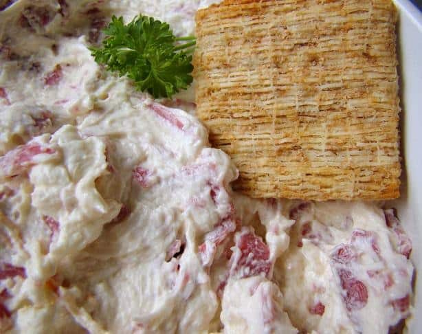 Dried Beef Dip and Spinach Dip dried beef