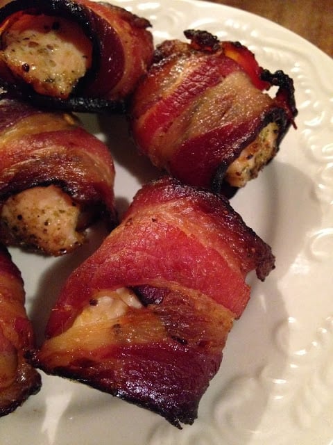 Bacon Wrapped Chicken Bites bacon wrapped chicken