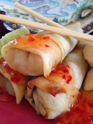 Pineapple Pork Egg Rolls