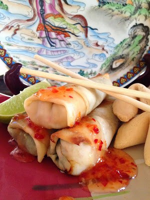 Pineapple Pork Egg Rolls