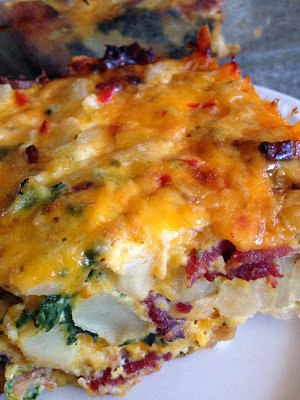 Bacon Spinach Cheese and Potato Bake Turnips 2 Tangerines