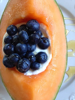 Cantaloupe Blueberry and Yogurt