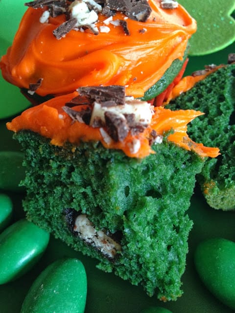 Green Velvet Mint Cupcakes