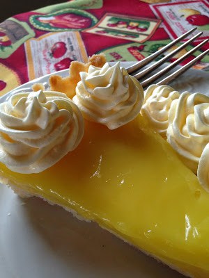 Lemon Tart with Meringue Cookies