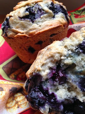 sourdough blueberry muffins 