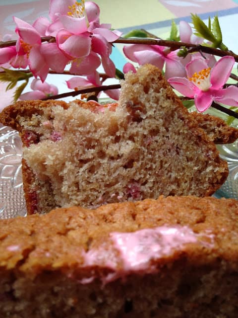 Strawberry Bread with Pink Glaze strawberry bread