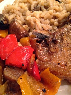 Pork Chops with Mushroom Risotto pork chops