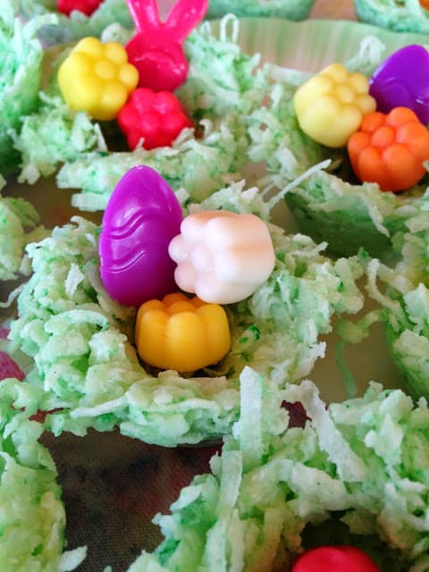 White Chocolate Coconut Nests white chocolate coconut