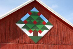 Pattern: Apple Tree. Shawano County’s 23rd. Barn was built in early 1900’s in Gresham WI barn quilts of wisconsin