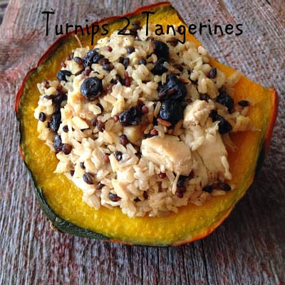 Brown Rice Medley, Blueberry and Chicken Stuffed Squash brown rice medley