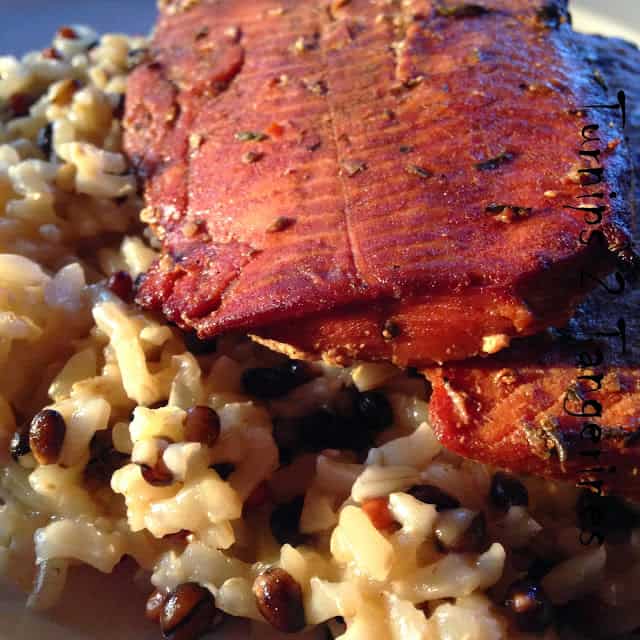 Island Jerk Salmon on Cedar Planks island jerk