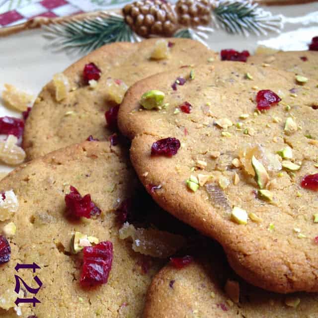 Pistachio Cranberry Ginger Cookies pistachio cranberry