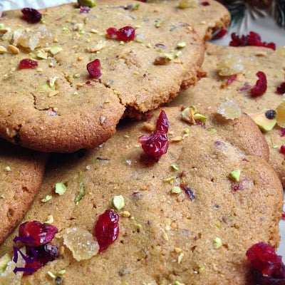 Pistachio Cranberry Ginger Cookies pistachio cranberry