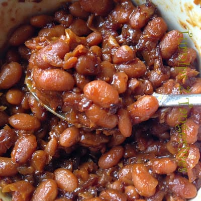 apple cider baked beans