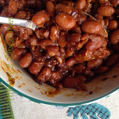 apple cider baked beans