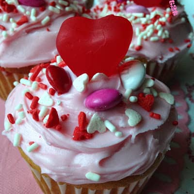Cream Filled Funfetti Cupcakes
